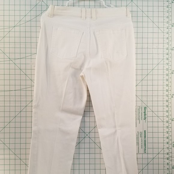 Gloria Vanderbilt White Denim Jeans 8 - Picture 2 of 4